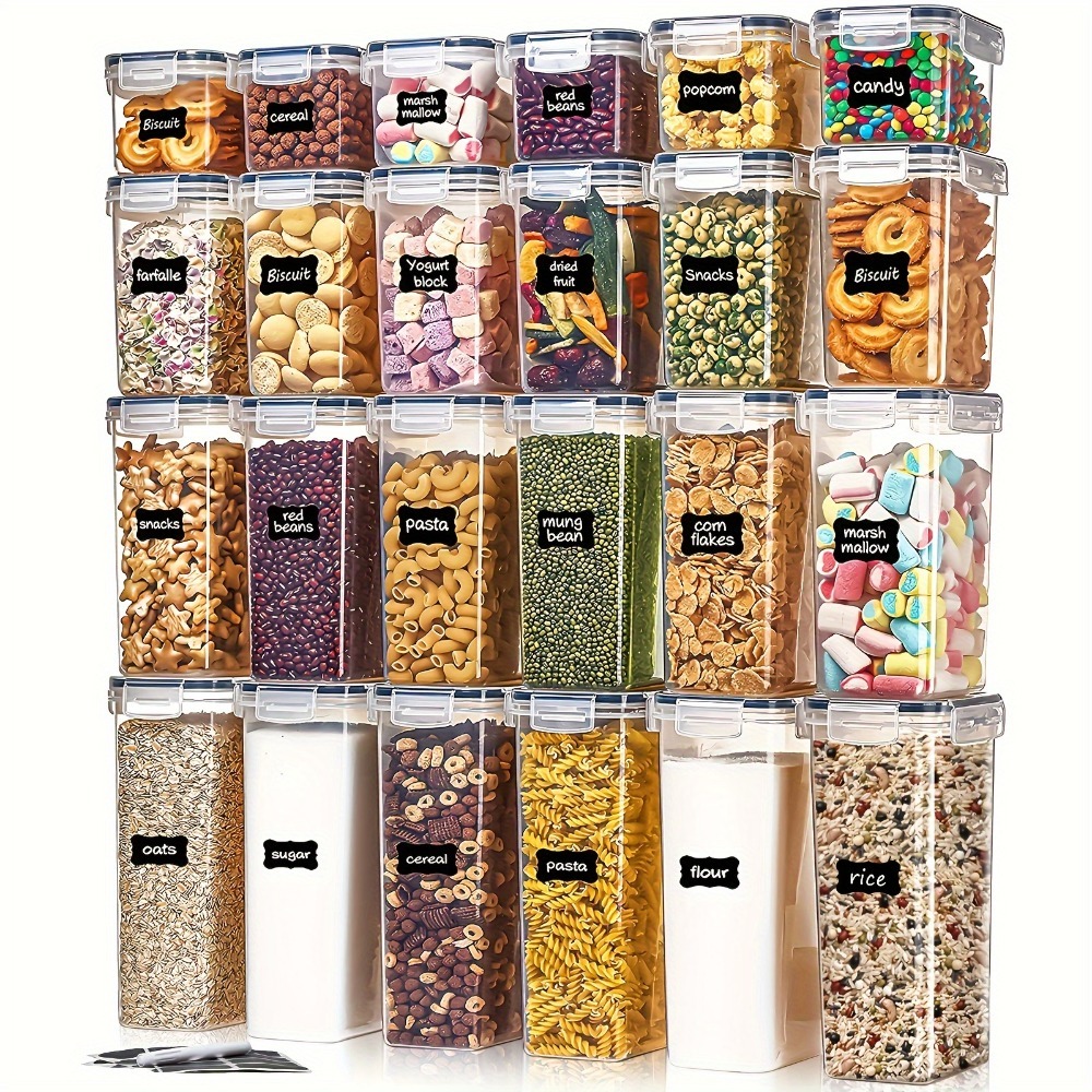 Food Storage Home - 24 قطعة من حاويات تخزين الطعام،