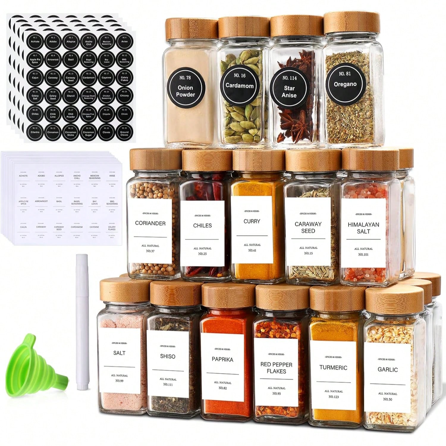 Food Storage Drawers - 12 صندوق تخزين توابل مدمج من