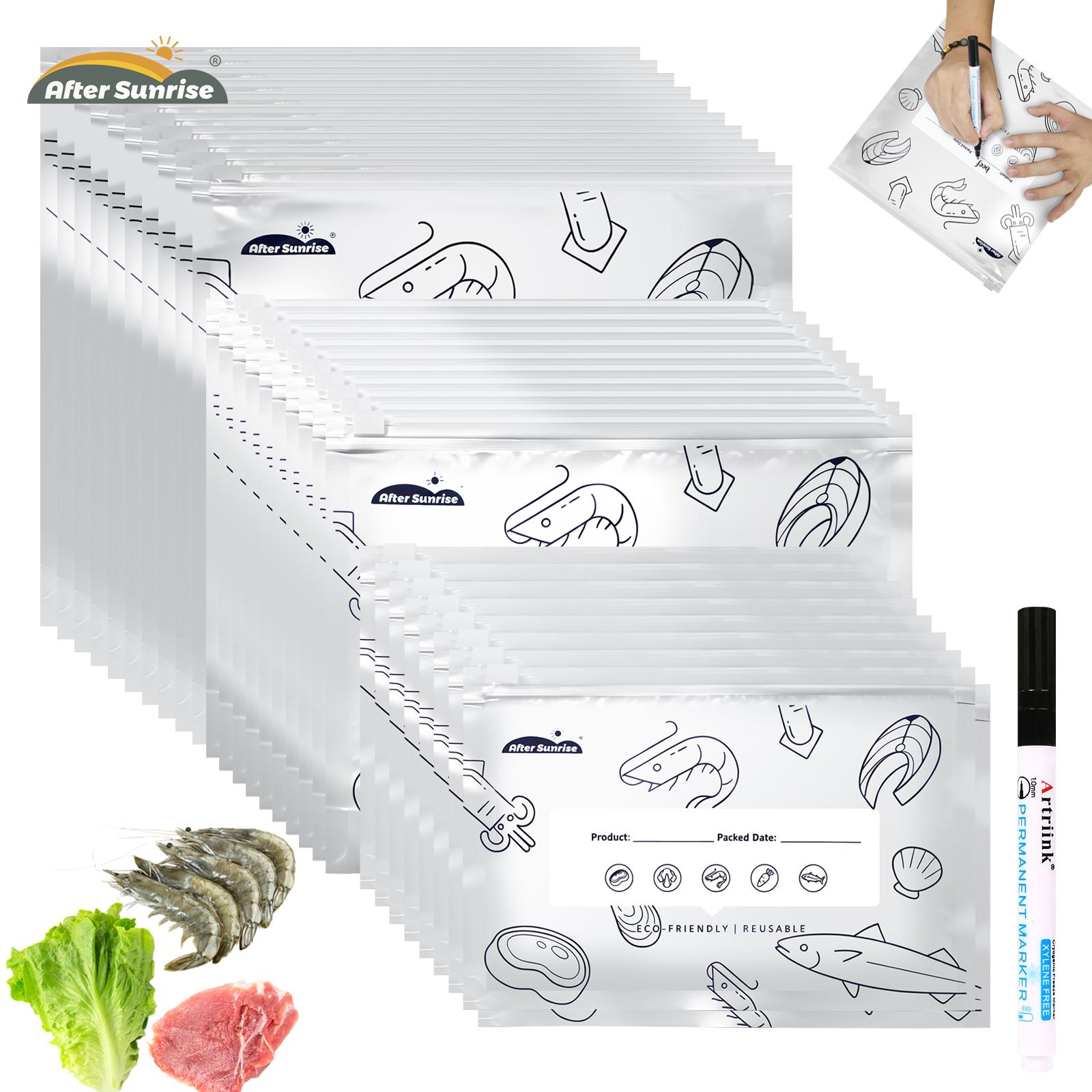 Food Storage Aluminum - 【الأطعمة المبردة】أكياس تخزين قابلة للإغلاق من