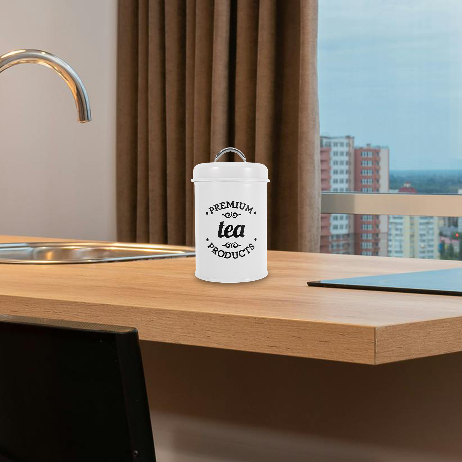 Food Storage Jars - مجموعة علب معدنية محكمة الإغلاق لتخزين