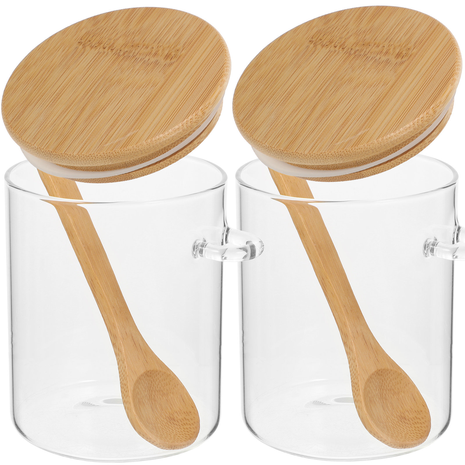 Food Storage Jars - قطعتان من حاويات تخزين الدقيق والسكر،