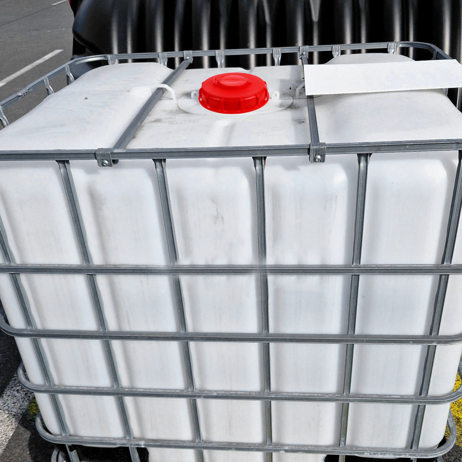 Food Storage Lid - غطاء خزان IBC أحمر 16.2 سم،