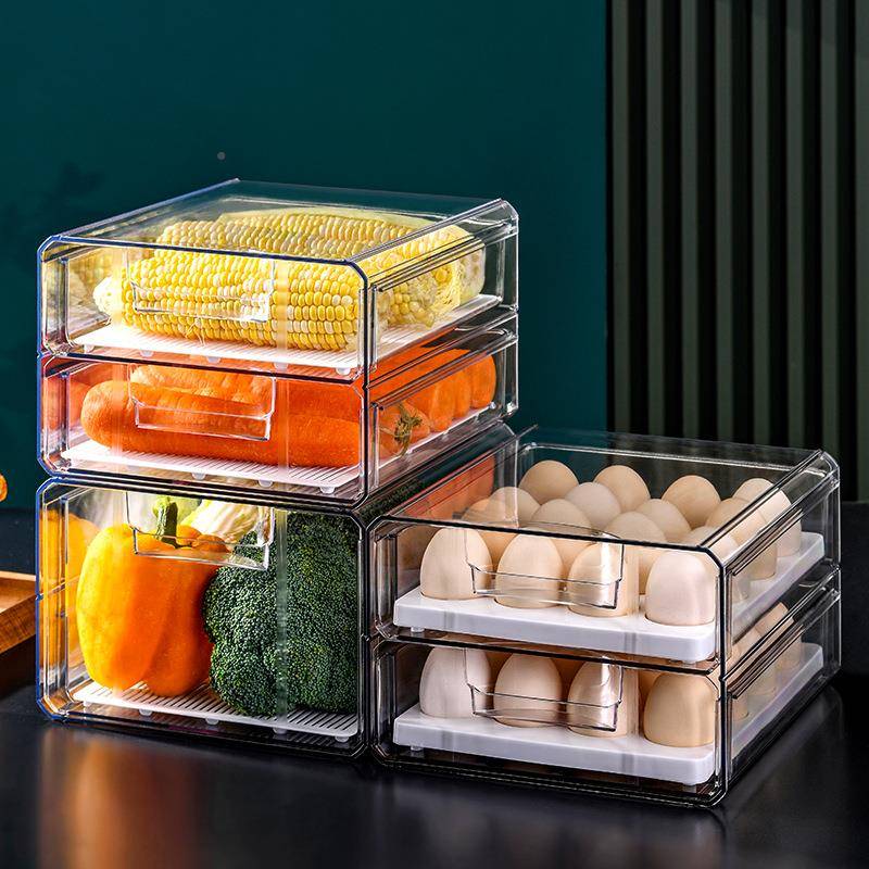 Food Storage Eggs - صندوق تخزين طعام للثلاجة، درج لحفظ