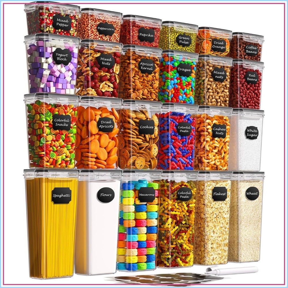 Food Storage Lid - 24 قطعة من حاويات تخزين الطعام