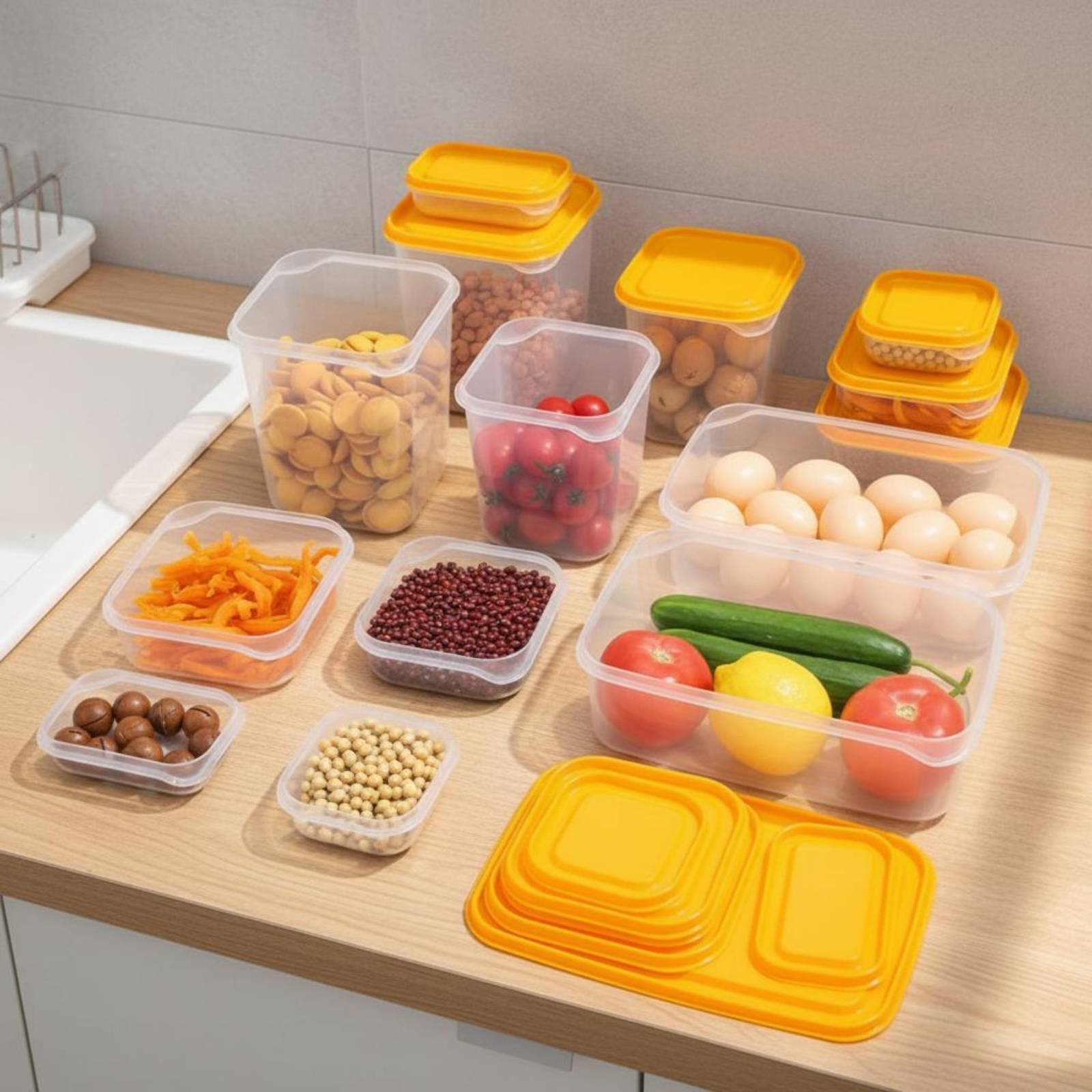 مجموعة من 17 قطعة لتخزين الطعا - مراجعة Food Storage Lid وسعره