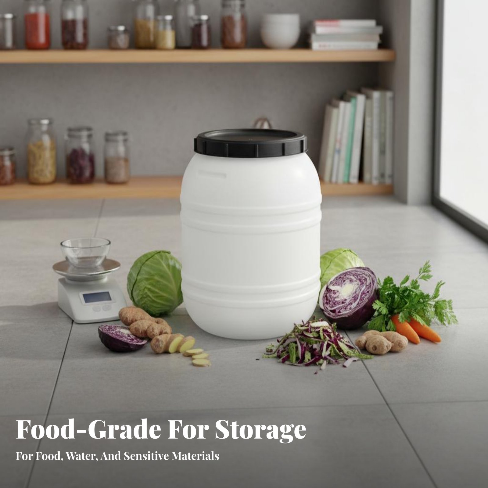 برميل بلاستيكي لحفظ الطعام بدر - مراجعة Food Storage Lid وسعره
