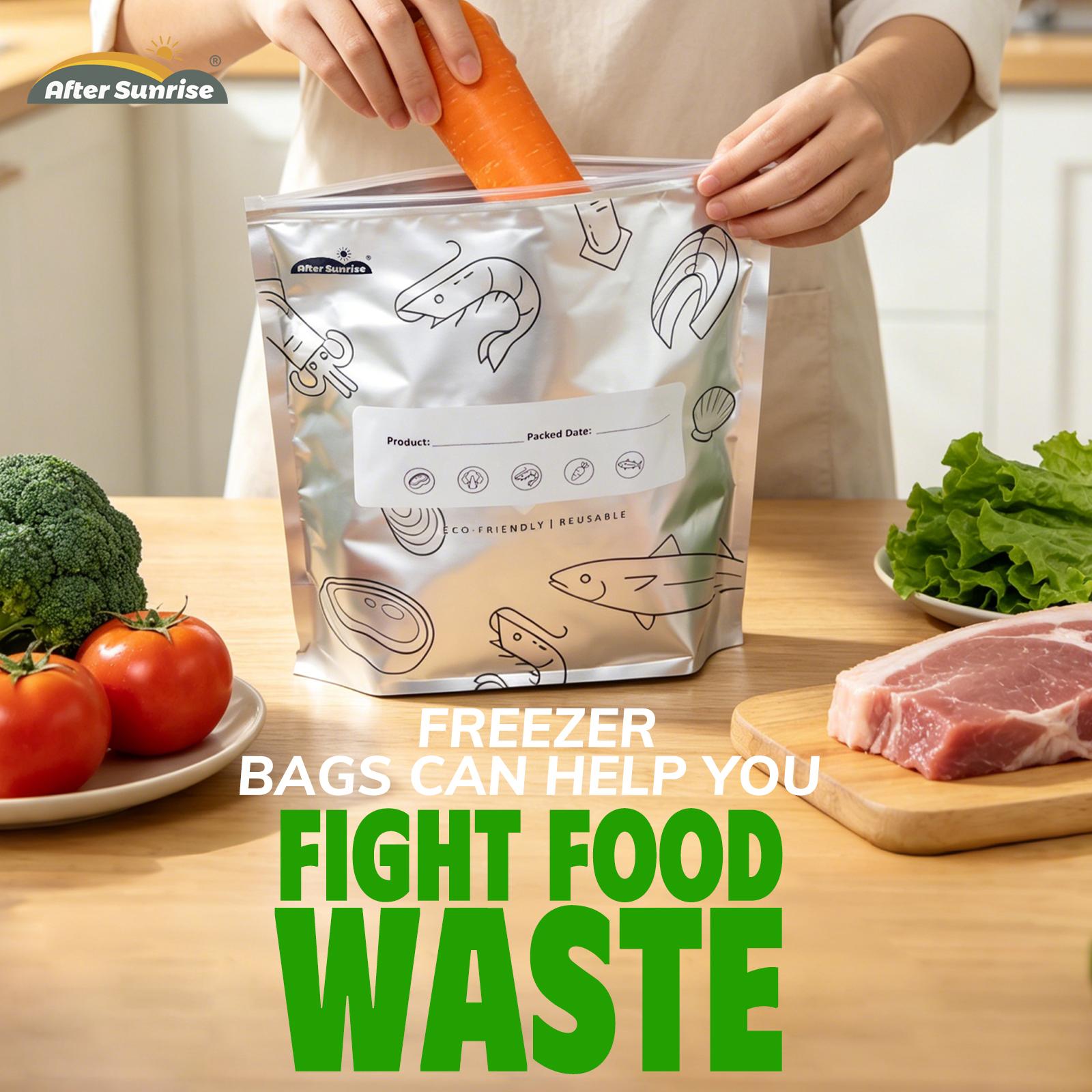 【الأطعمة المبردة】أكياس تخزين ق - مراجعة Food Storage Aluminum وسعره