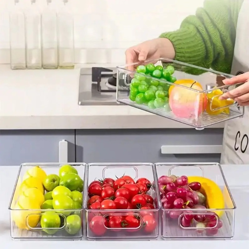 منظم أدراج شفاف قابل للتكديس ل - مراجعة Food Storage Drawers وسعره