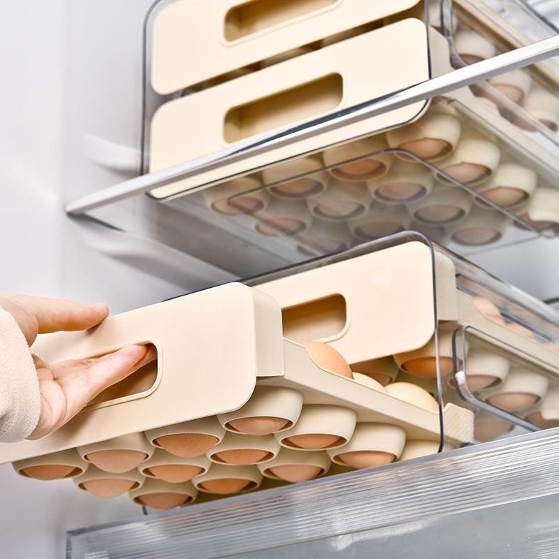 منظم ثلاجة كبير السعة على شكل  - مراجعة Food Storage Drawers وسعره