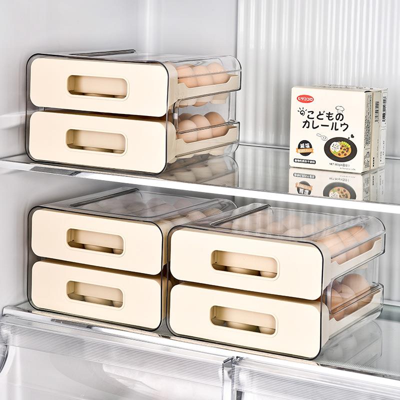 منظم ثلاجة كبير السعة على شكل  - مراجعة Food Storage Drawers وسعره