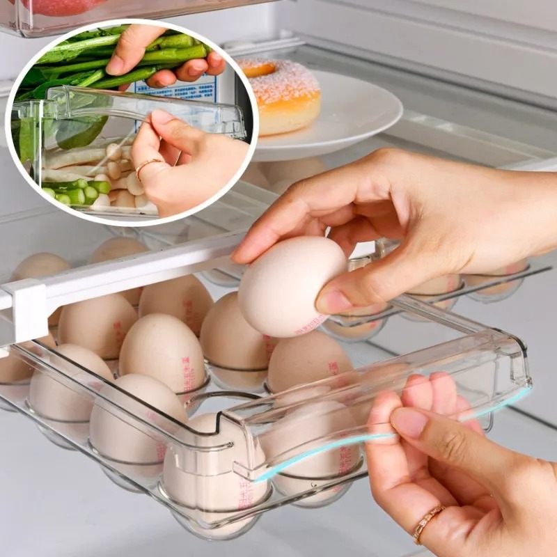 منظم فواكه شفاف، رف تخزين طعام - مراجعة Food Storage Drawers وسعره