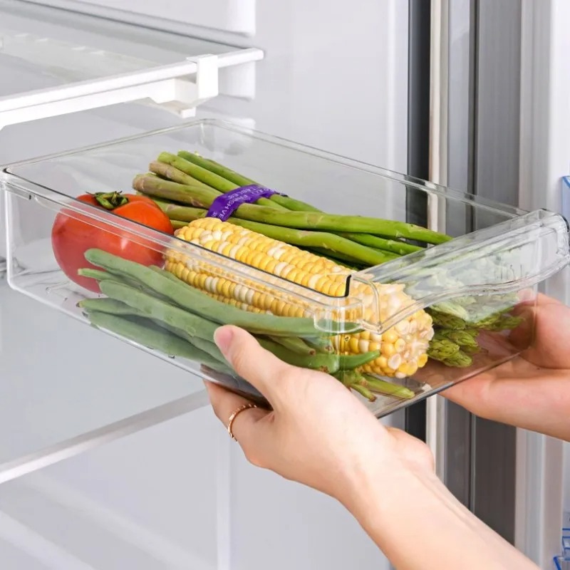 منظم فواكه شفاف، رف تخزين طعام - مراجعة Food Storage Drawers وسعره