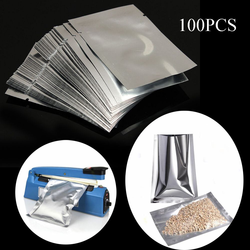 100 قطعة من أكياس التخزين المق - مراجعة Food Storage Aluminum وسعره