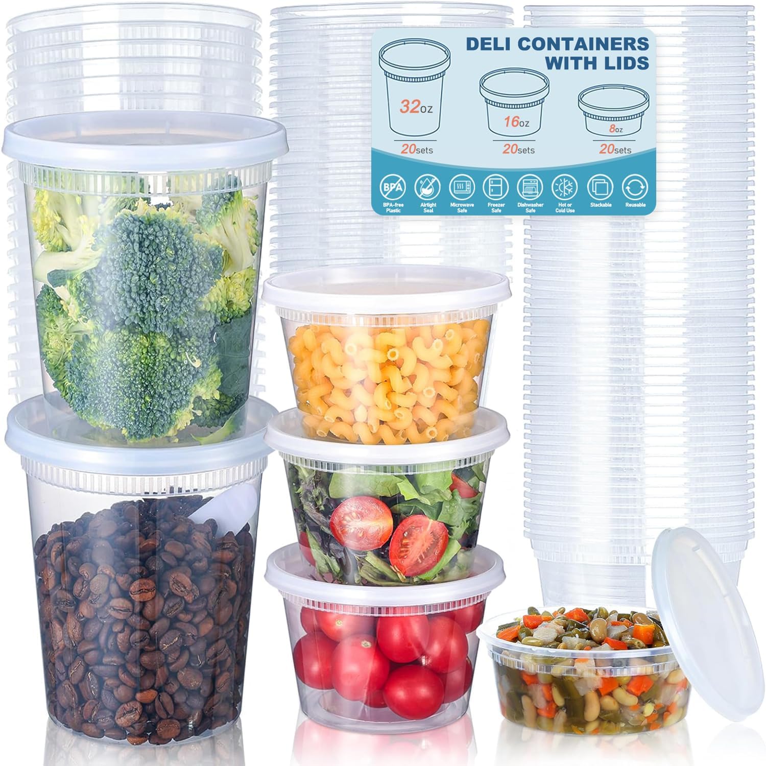 24 قطعة من حاويات تخزين الطعام - مراجعة Food Storage Freezer وسعره