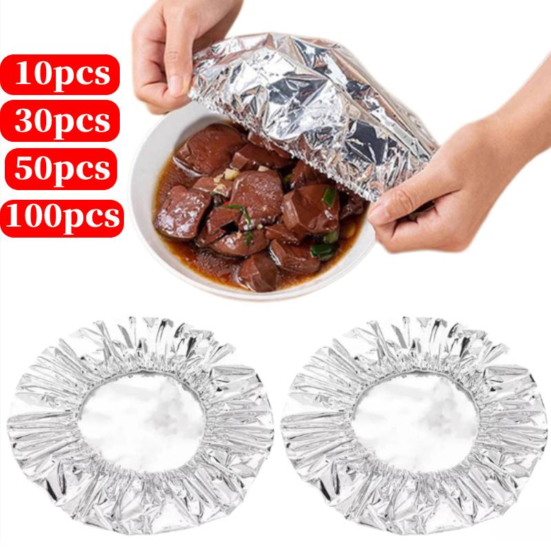 10-100 قطعة من أغطية الطعام ال - مراجعة Food Storage Aluminum وسعره