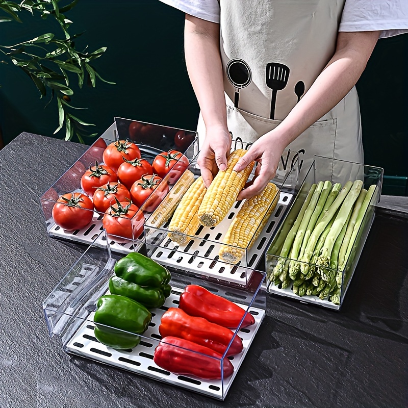 صندوق تخزين ثلاجة المطبخ ، نوع - مراجعة Food Storage Drawers وسعره